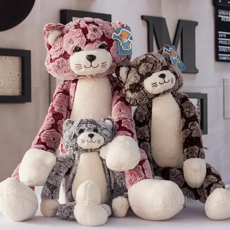 В переменного тока, 50-90 см Kawaii Плюшевые игрушки для кошек мягкие Животные Милая пышная Мягкая кукла кошки игрушка для детей Девушки Дети Рождество подарки на день рождения
