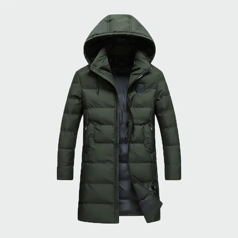Новинка, зимняя модная куртка, мужские пальто, толстое теплое толстое водонепроницаемое длинное пальто, Мужская ветрозащитная верхняя одежда с капюшоном, 4XL BY220