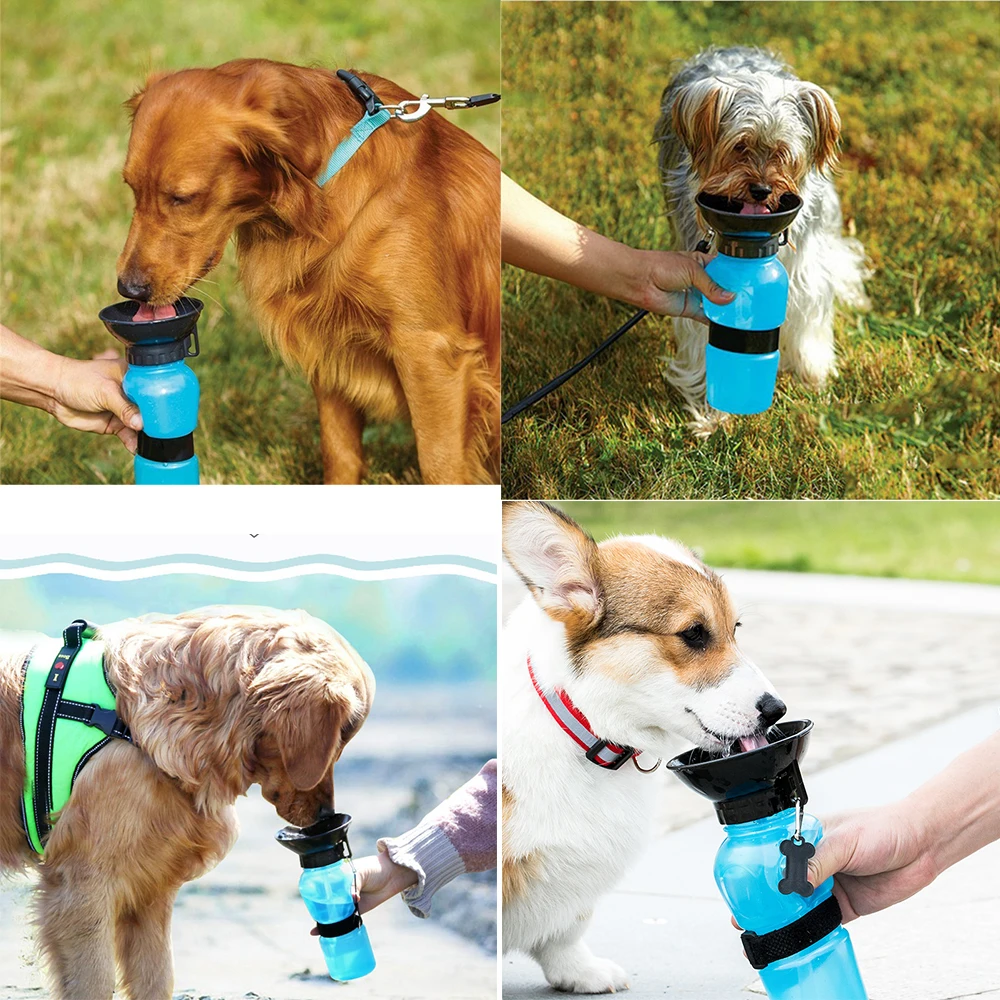 Dog Sports Water Bottle Camping Cat And Dog Fitness Petcare Sporting color: Blue|gray|Pink