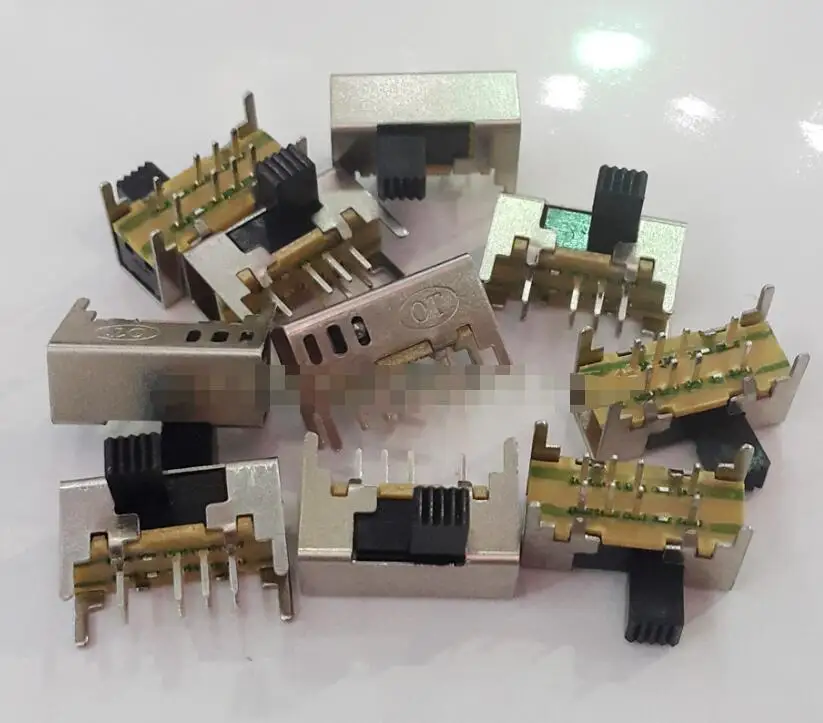 10 шт. x Панель PCB 8 контактов 3 позиции 2P3T DP3T скользящий переключатель Боковая ручка
