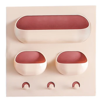 

Home Kitchen Bathroom Organizer Storage Rack Shelf Paste Type Bedroom Multifunctional Simple Modern Wall Mounted Refrigerator