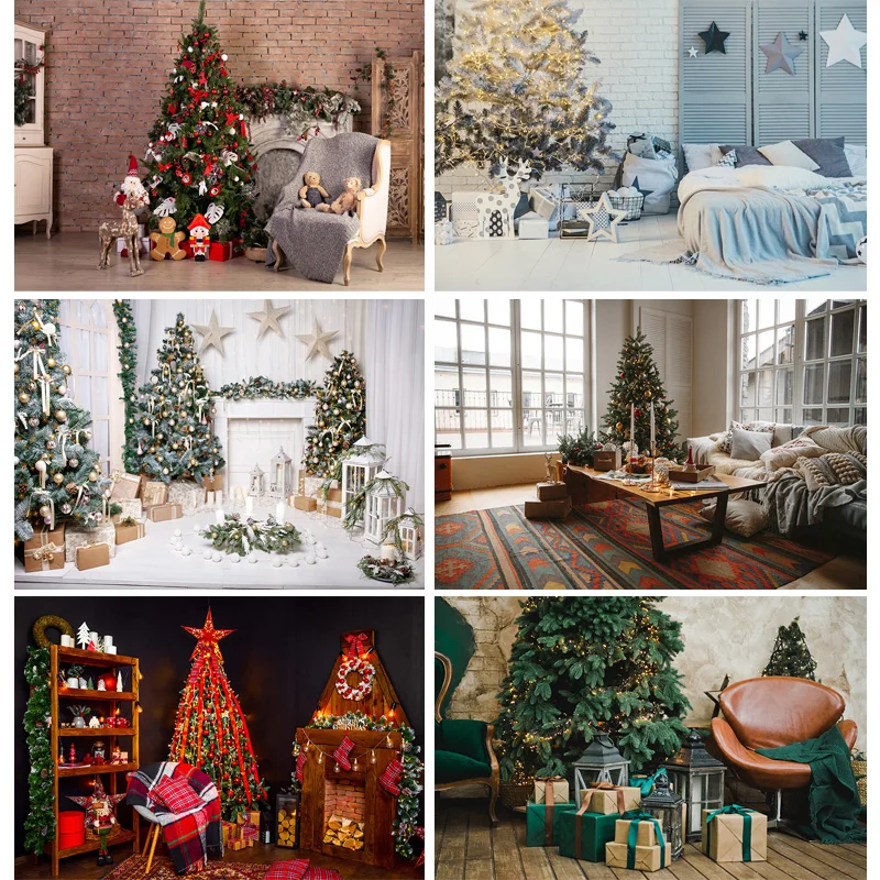 

SHENGYONGBAO Vinyl Christmas Day Photography Backdrops Prop Christmas Tree Festival Theme Photo Studio Background 201012SHT-01