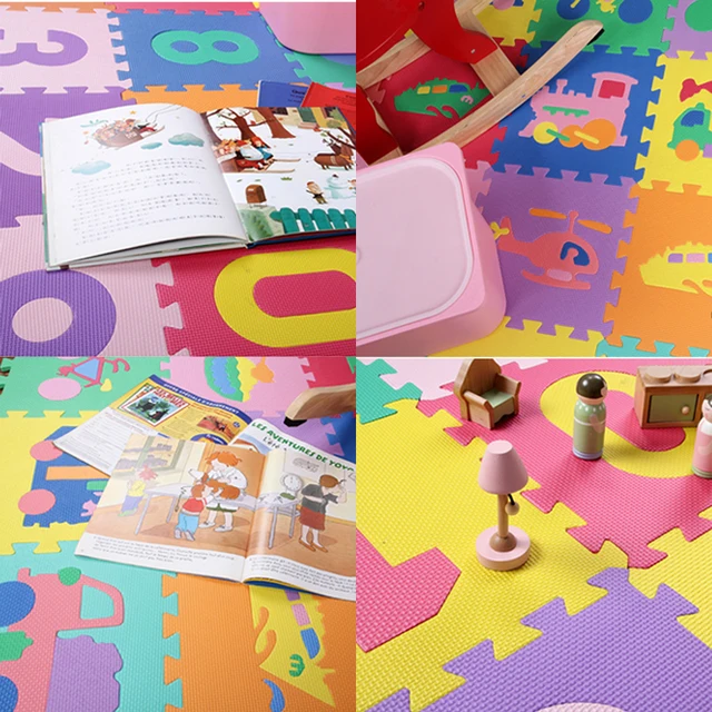 Children's Mat EVA Kids Foam Puzzle Carpet Baby Play Mat Interlocking Floor Tiles with Alphabet and Numbers DropShipping 3