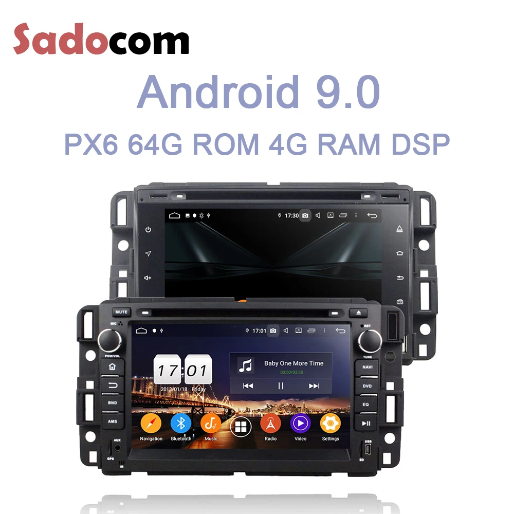 PX6 DSP Android 10 0 Восьмиядерный 64G + 4G RAM автомобильный dvd плеер для GMC Yukon Tahoe 2007 2012 GPS