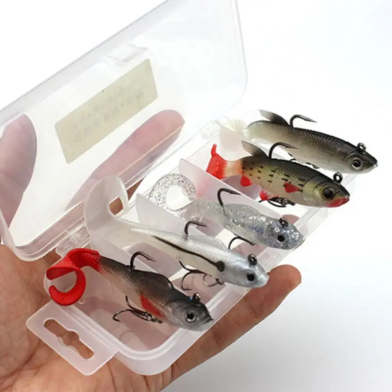 5 шт. Мягкая приманка крюк Jig Head Curl хвост для доставки прикорма и оснастки Шестерни
