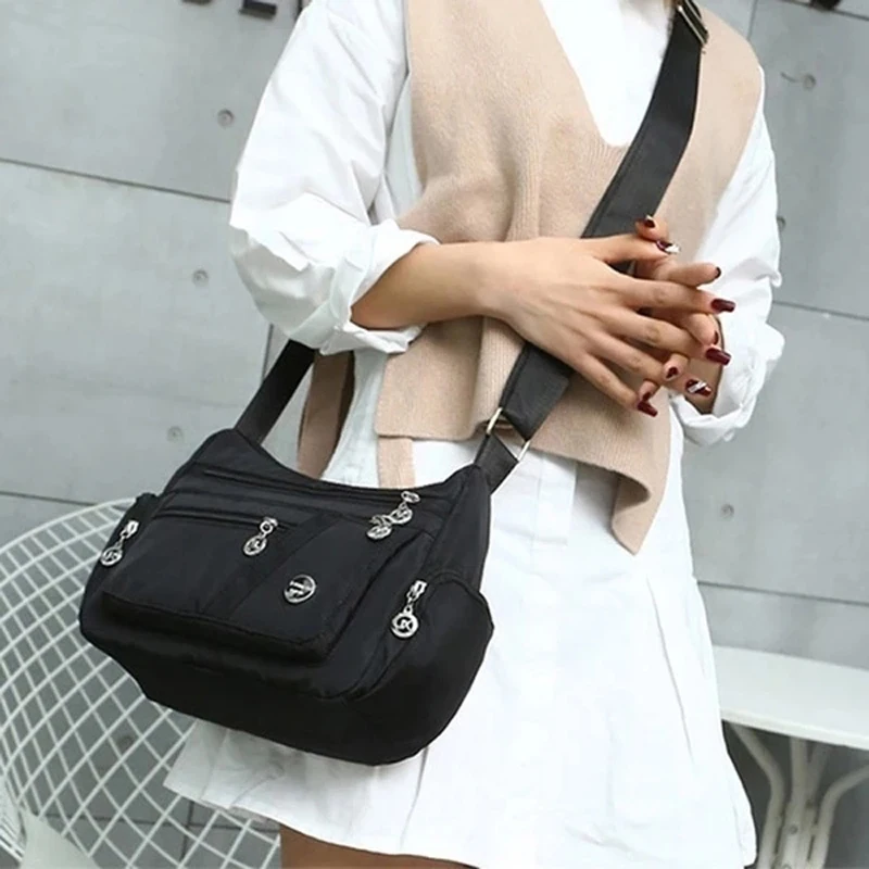 Bandolera de hombro de nailon Oxford para mujer, de gran capacidad bolso de viaje, resistente al agua, 2021