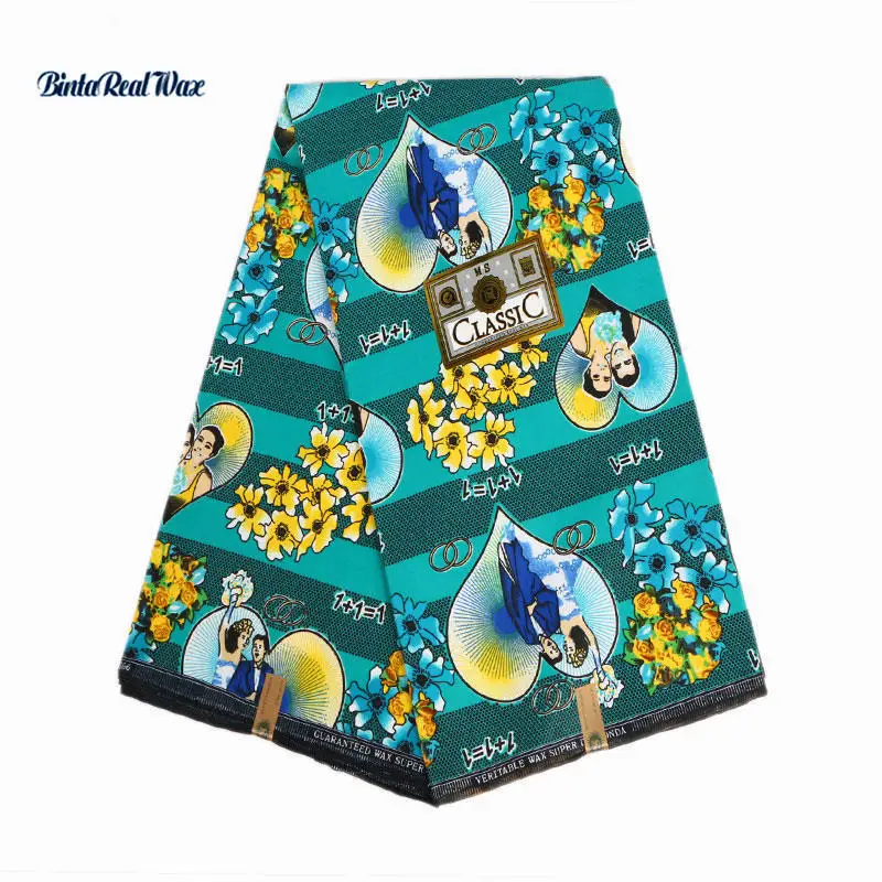 Тканевый с Африканским принтом Свадебный полиэстер воск принты ткань голландский воск 6 ярдов африканская Анкара ткань для вечерние платья PL558