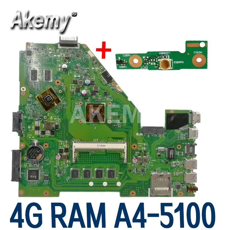 Amazoon X550EP материнская плата для ноутбука For Asus X550E X552E тест оригинальная 4G RAM A4-5100 |