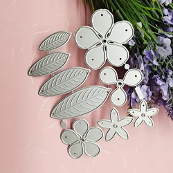 Matrices de découpe en métal pour fleurs et feuilles, pochoir découpé, timbres artisanaux de Scrapbooking 