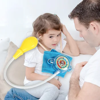 

Kids Simulation Doctor Medical Blood Pressure Toy Pretend Play Role Set Toy for Christmas Birthday New Year Gift Random Color