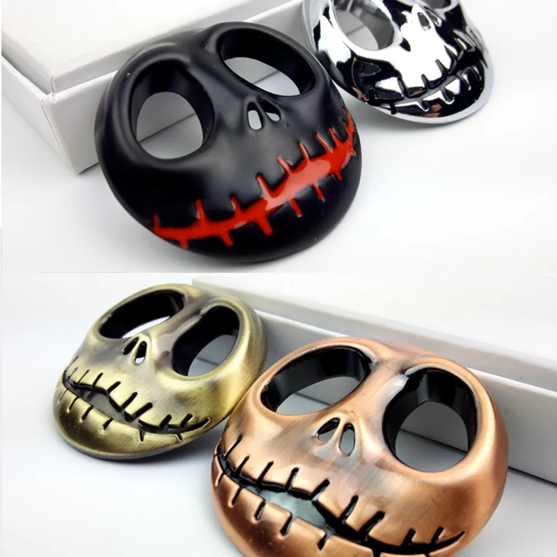 3D Metal Car Badge Emblem Sticker Pumpkin King Jack Skellington Skull Auto Motorcycle Stickers Decal WaterProof Accessories | Автомобили и