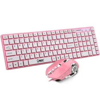 

LED Rainbow Colorful Gaming Keyboard Mouse Combo Led Illuminated Backlit Ergonomic Durable USB Wired Keyboard+Mouse Set