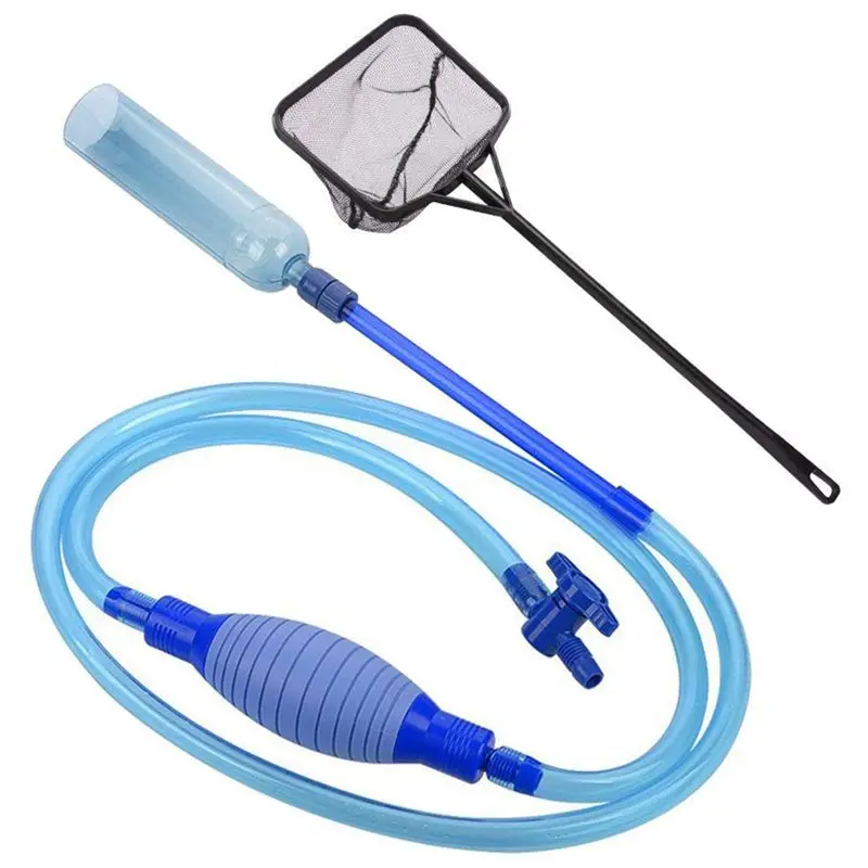 Fish Tank Cleaner Siphon Vacuum Pump Gravel Water Changer Self Priming With Flow Control Tape N | Дом и сад