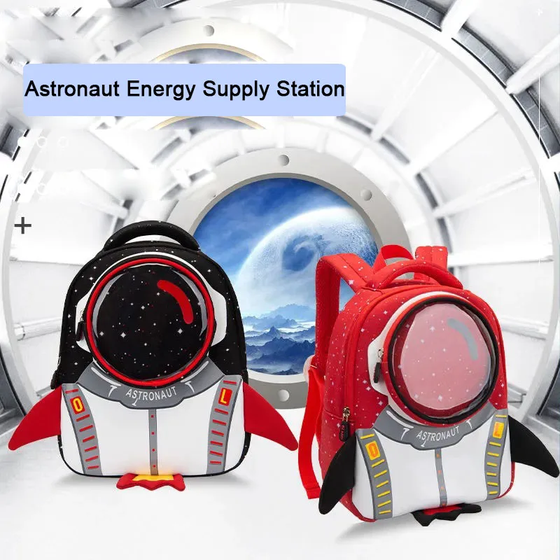 3D Rocket Childrens Backpack Astronauts School Bags Waterproof Cartoon Kid kindergarten Primary School Bag For Boys Girls 5