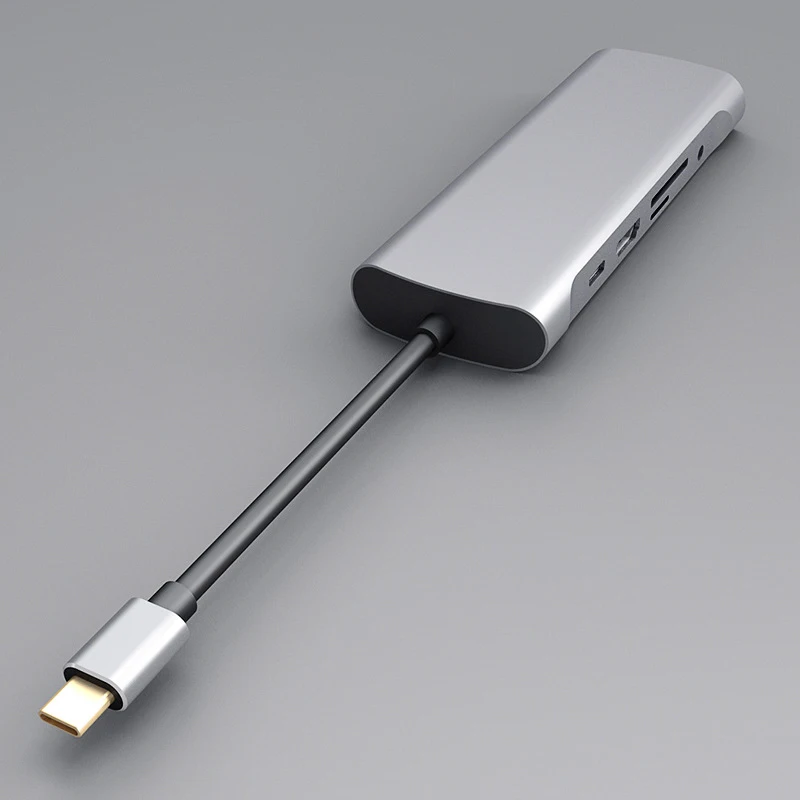 Набор контактов для тестирования 10 в 1 Тип C на HDMI VGA usb-хаб адаптер конвертер устройство для считывания с tf-карт для портативных ПК компьютер GK99