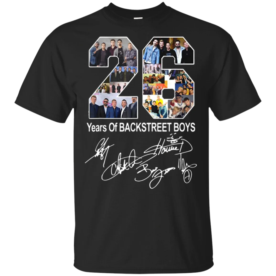 26 лет Backstreet Boys vintage 90'S Music футболка черно-темно-синяя мужская-Женская | Мужская