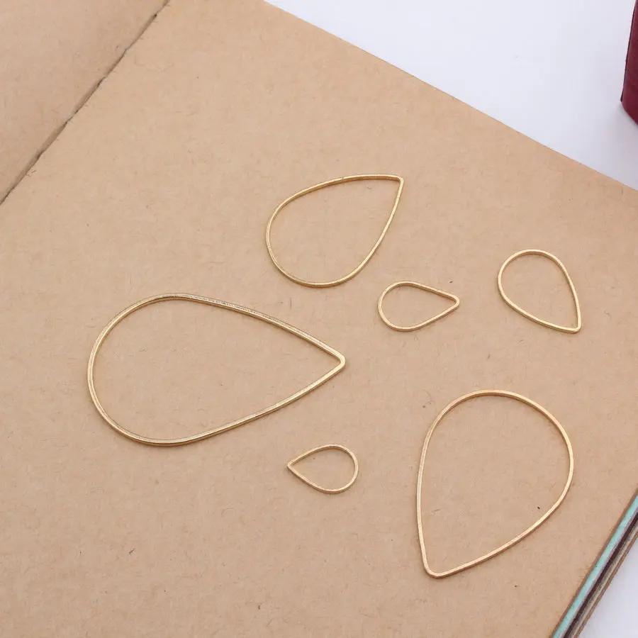 

30pcs Copper Teardrop Drop Shape Jump Ring KC Gold for Jewelry Making Find Accessories Supplies Earring Necklace Connectors