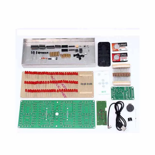 

A23-- ECL-132 DIY Kit Red Supersized Screen Display Remote Control Clock Kit Accurate Eletronicos Digital Clock Timer