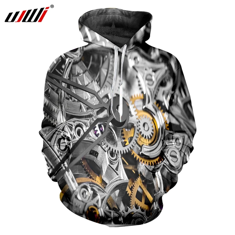 

UJWI Newest Mechanical Cool Hoodies 3d Sweatshirt Men/women Printed Fashion Top Long Sleeve Casual Pullover DropShip Watch Gear