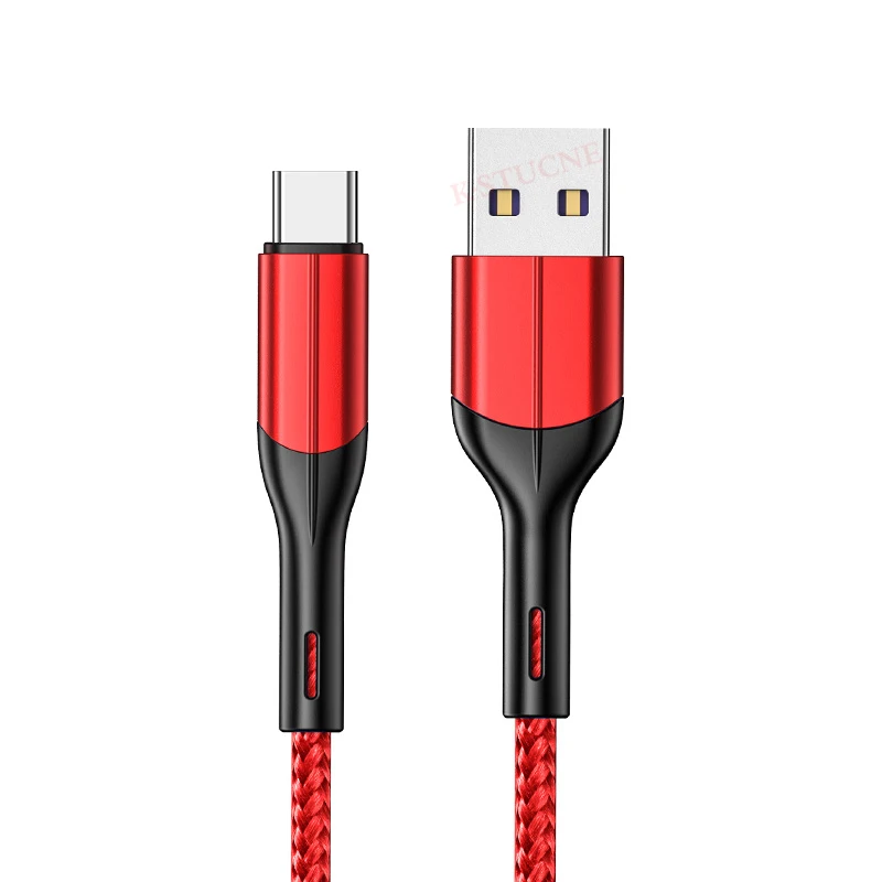 KSTUCNE usb type C кабель USB C кабель передачи данных для быстрой зарядки для samsung Galaxy S9 S8 Plus для Xiaomi Mi 8 зарядный кабель для мобильного телефона - Цвет: Красный