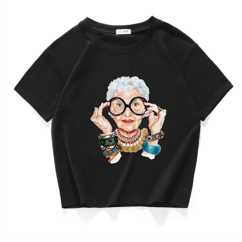 

Elegant lady tshirt funny women crop top cotton streetwear t shirt st female Camisetas Verano Mujer crops top women clothing