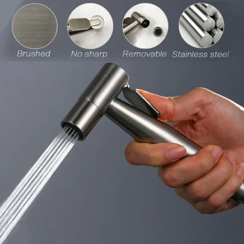 

High Quality Stainless Steel Handheld Bidet Spray Shower Head Toilet Shattaf Ada For Bathroom Toilet Hanger Holder Bracket