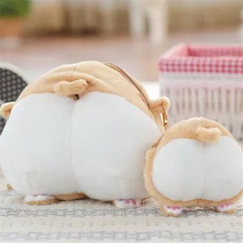 

2020 Cute Corgi Butt CrossBody Bag Small Cute Pet Dog Plush Cross Body Bag Creative Christmas Gift For Girls