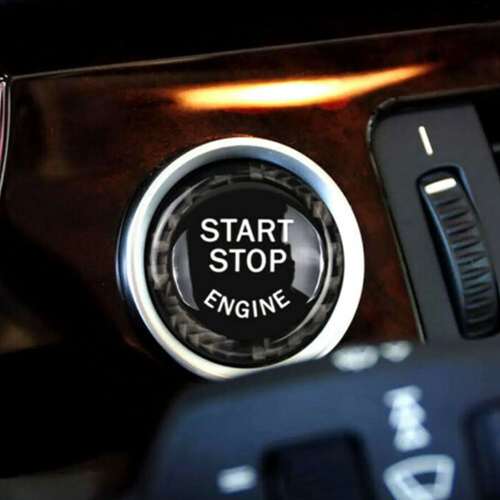 E90 Schwarzer Motor-Start-Stopp-Schalter Knopf ersetzen Abdeckung