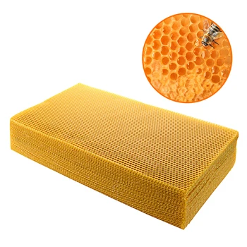 

30pcs Beeswax Honeycomb Sheets Wax Foundation Beekeeping Sheet Bee Nest Foundation Wax Sheet Beehive Bed Hive Honey+Nest+Base