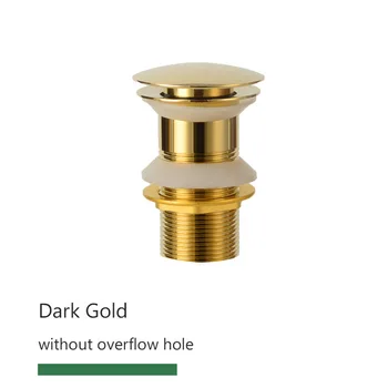 ห้องน้ําอ่างล้างหน้า Pop Up ท่อระบายน้ําเสียห้องน้ําก๊อกน้ําอุปกรณ์เสริมทองเหลือง Matt สีดํา/Chrome/Rose Gold/Brushed Gold 12