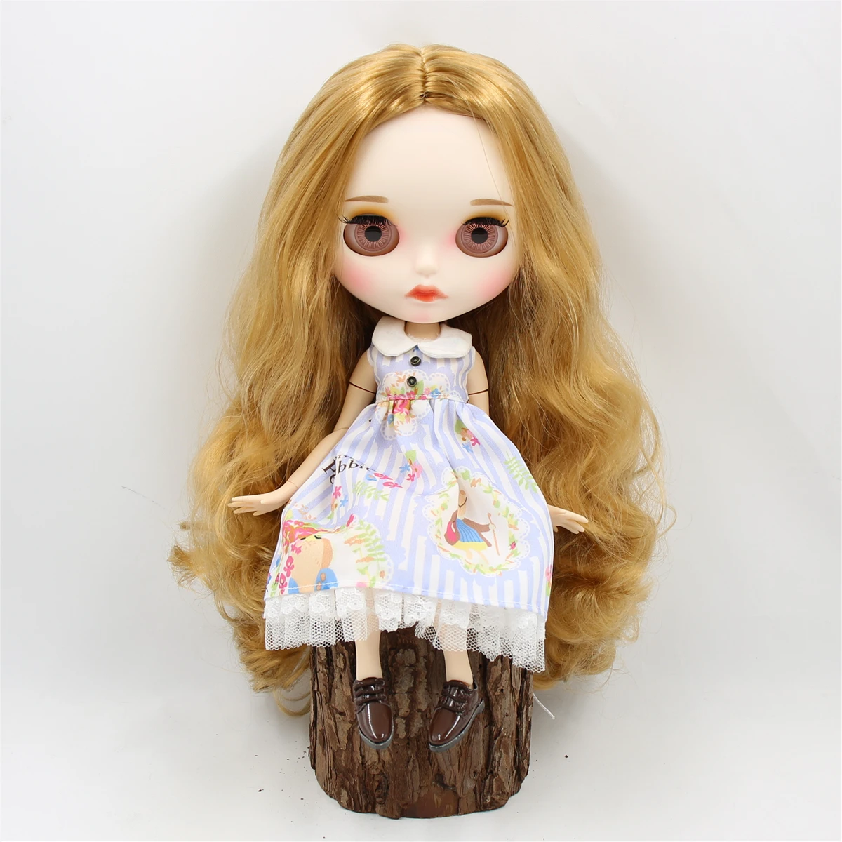 Ледяной DBS Blyth кукла 1/6 bjd белая кожа совместное тело новое матовое лицо золотые