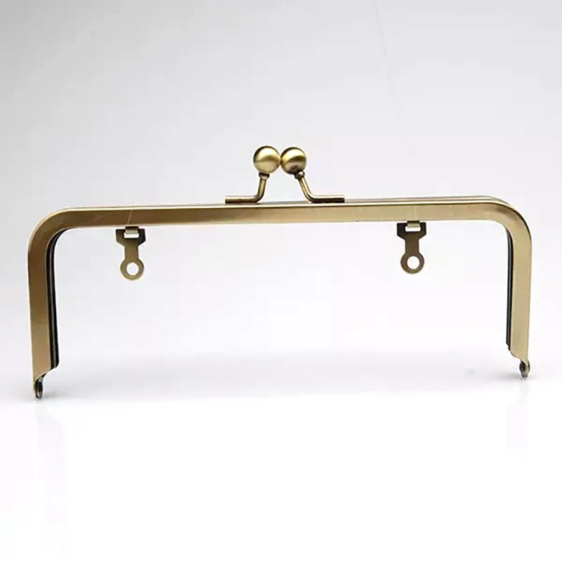 8 x 3 inch brass /Gold /Nickel purse frame with loops metal handle standard ball clasp 12pcs/lot | Багаж и сумки
