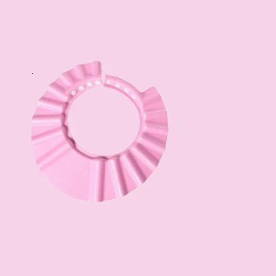 Pink 2 Новинка, регулируемая детская шапочка для душа, водонепроницаемая, защита ушей, козырек для купания, шапочка для душа, уход за ребенком, милые детские шапочки, шапочка для душа для детей - Цвет: Pink 2