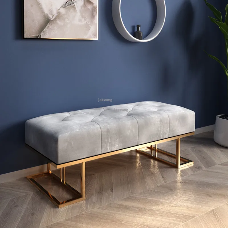 Light Luxury Modern Living Room Sofa Long Chair Fashion Living Room Furniture Nordic Home Door Change Your Shoes Sofa