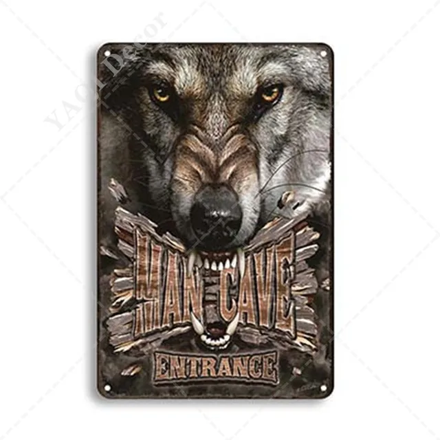 Man Cave Signs Vintage Metal Sign Plaque Metal Vintage Retro Tin Sign Wall Decor for Bar Pub Club Garage Iron Painting 60033