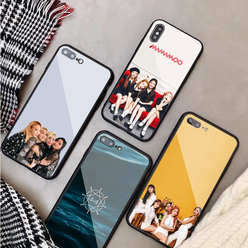 Чехол для телефона MAMAMOO из закаленного стекла iphone 12 11 Pro Max 5 6 7 8 X XS XR XSMax 12Pro |
