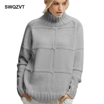 

Fashion 2019 Knitted Women Sweaters Autumn Winter Round-neck Casual Soft Women Jumper Fashion Loose Women Pullovers Ladies Tops