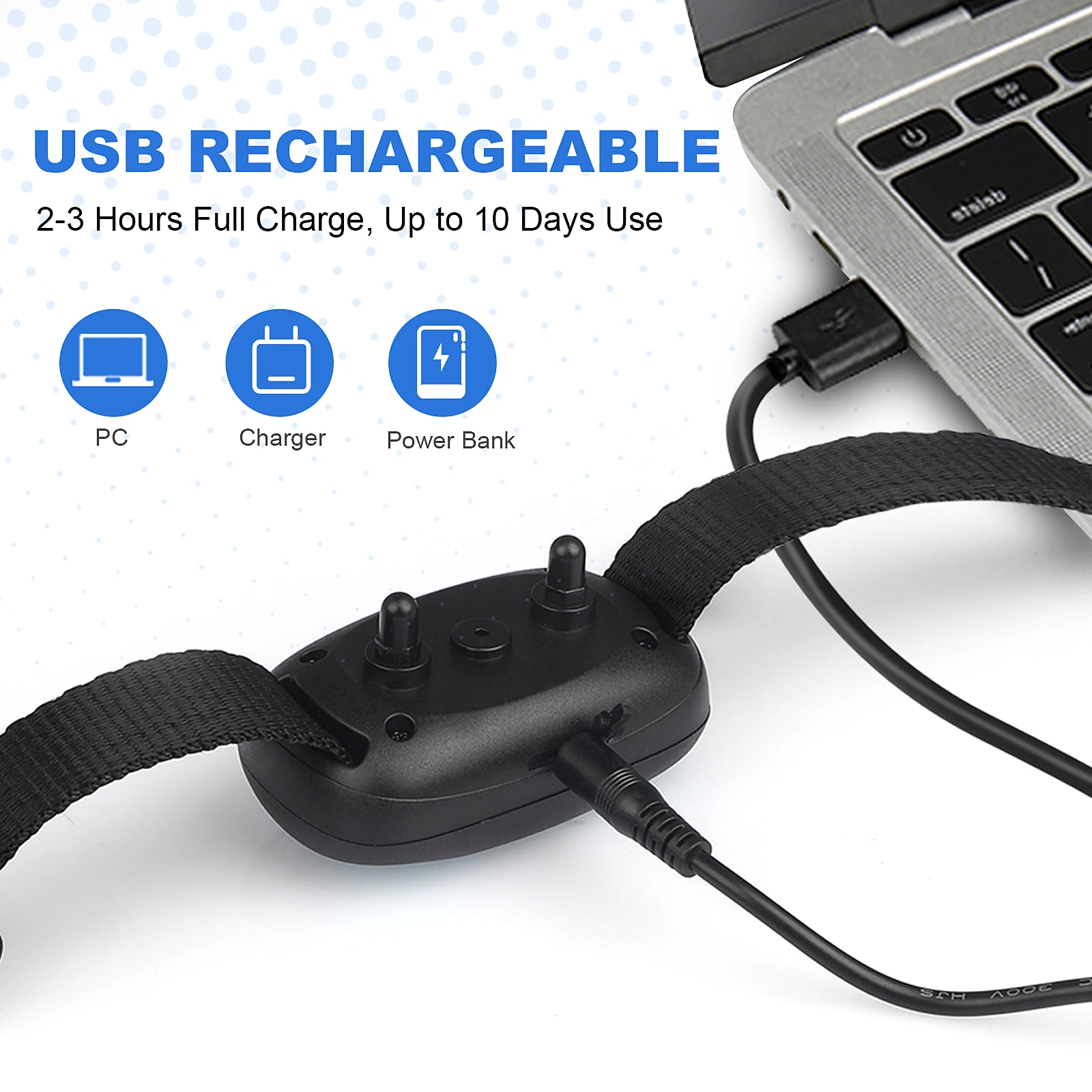 Dog Training Collar Dog Bark Deterrent MASBRILL Dog Anti Barking Device Electric Ultrasonic Dogs Training Collar Dog Stop Barking Vibration Anti Bark Collar Large