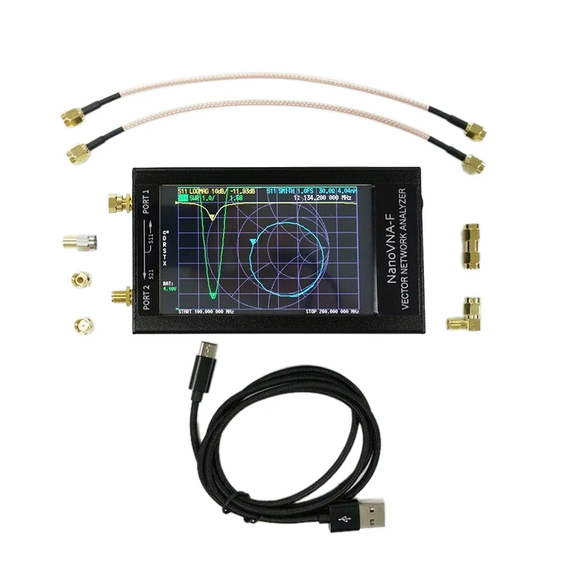 

50KHz-1000MHz NanoVNA-F 4.3 Inch LCD Display HF VHF UHF VNA Vector Network Analyzer