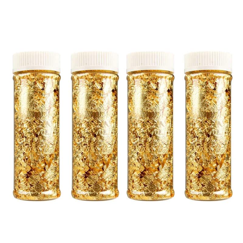 

2g 24K Cake Decorating Tools Edible Gold Leaf Schabin Flakes Gold Edible Cakes Decorations For Chef Art Ice Cream Decor Dishes