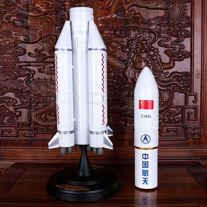 US $159.99 Long March 5 Rocket Model Simulation Alloy CZ5 Long March 5 Space Model Toy Desktop Ornaments