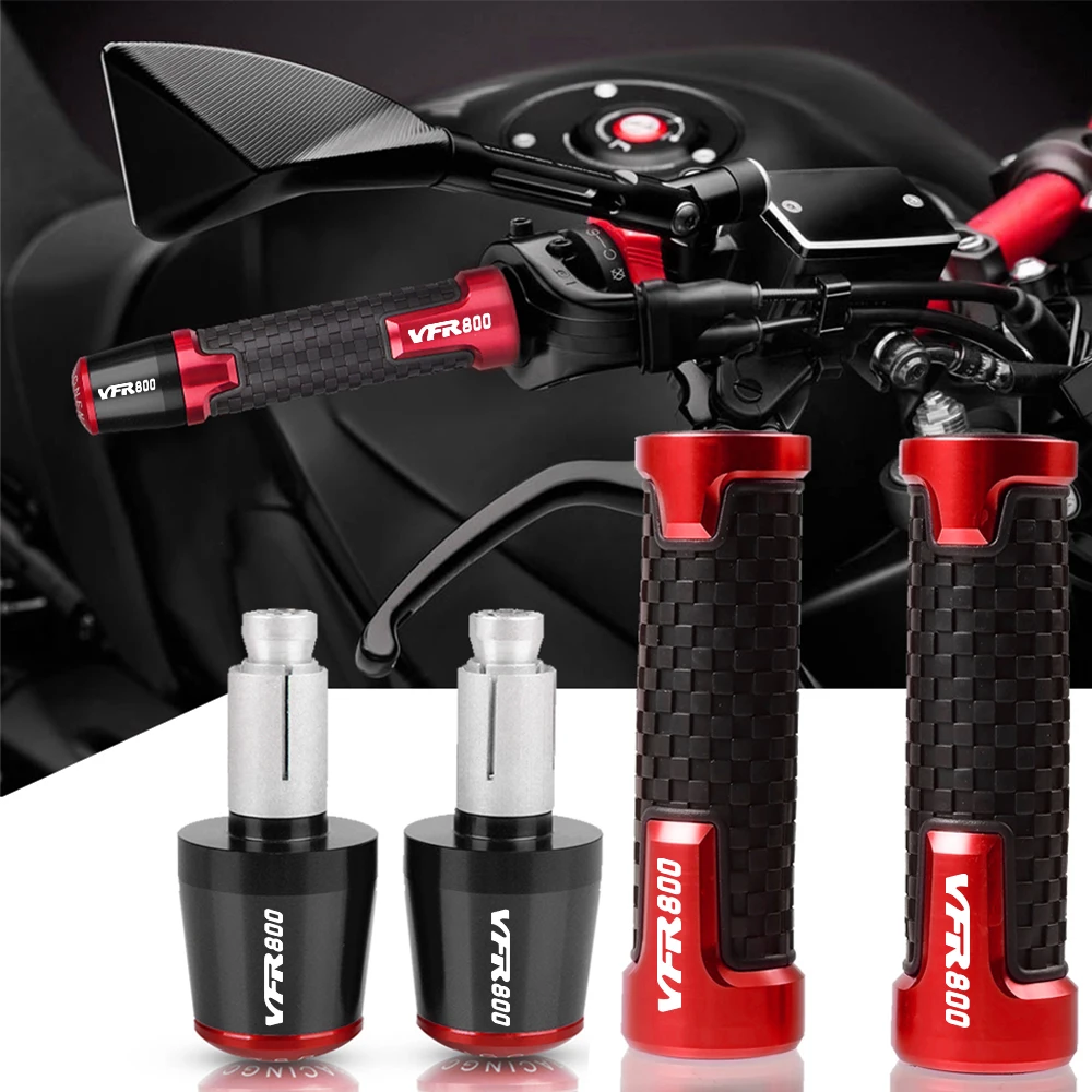 Para honda vfr800 vfr800fiwi/vtec/f 1998-2020 7/8 grips 22 22mm guiador da motocicleta apertos termina punho barra grip final vfr 800 moto