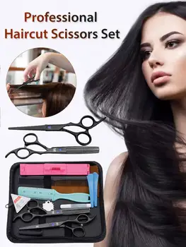 

Professional Hair Cutting Scissors Set Haircut Scissors Kit with Thinning Shears Comb Clips for Daily Hairdressing Styling Tool