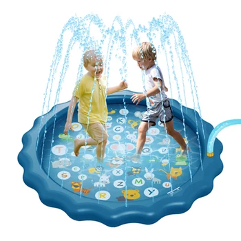 

Round 68' Inflatable Sprinkler Splash Pad Mat Toys for Children Baby Safety