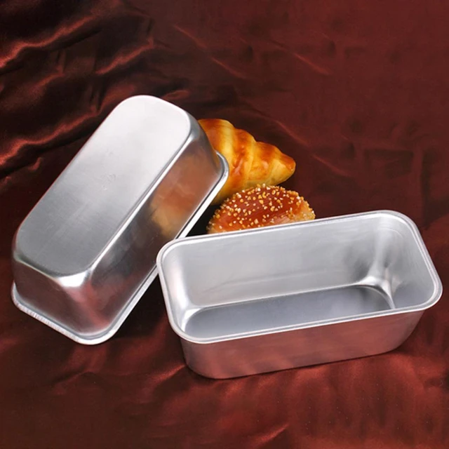 Mua Bigmeta Mini Loaf Pans with Lids and Spoons- 50 Pack 6.8oz Aluminum  Bread Cupcake Pie Foil Pans with Sealing Sticker, Rectangle Disposable Cake  Tins Brownie Baking Cups for Picnics Party trên