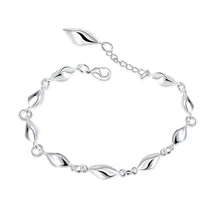 SLB002 925 Серебряный браслет для свадебные с кубическим Цирконом камень кулон браслет для женщин подарок