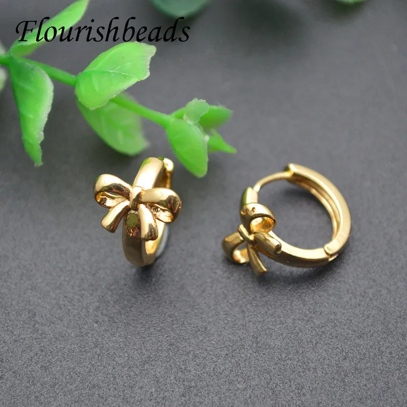 

High Quantity Gold Plating Bowknot Earring Hooks for Earrings Jewelry Findings Women Party Gift