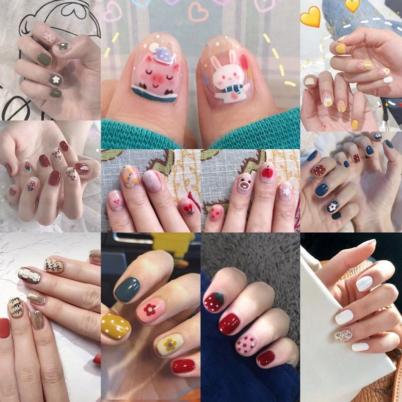 

Korea Nail Sticker Full Cover Sticker Wraps Decorations DIY Manicure Slider Nail Vinyls Nails Decals Manicure Art