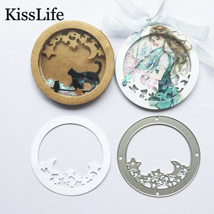 

New 2019 Circle Star Moon Embossing Metal Cutting Dies DIY Frame Die Cuts for Card Making Scrapbooking Halloween Christmas Dies