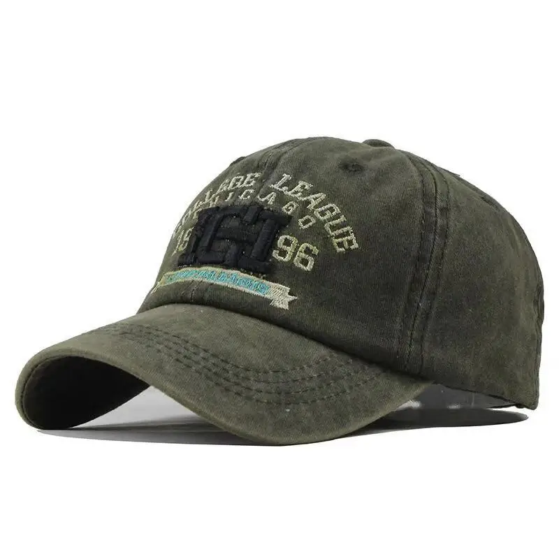Армейский зеленый Бейсбольная кепка Borduren snapback hoed voor Весна mannen vrouwen Katoen повседневные сетчатые кепки Хип-Хоп Кепка унисекс pet groothandel - Цвет: Армейский зеленый